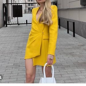 Zara blazer dress bloggers fav